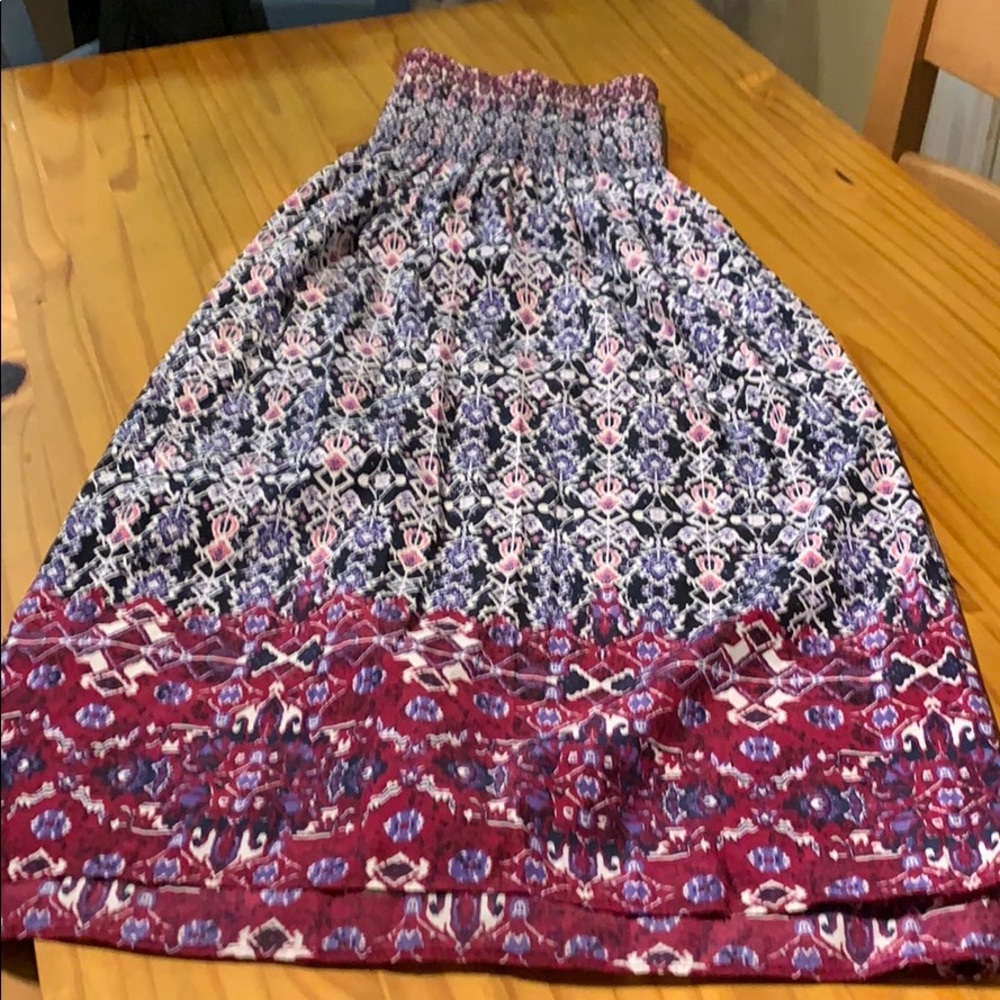 Smocked waist skirt